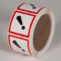 Top Tape And Label INCOM® GHS1309 GHS "Exclamation Mark" Pictogram Label, 2" x 2", 500/Roll GHS¬†1309.00
